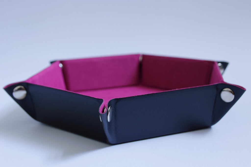 Pink Fold Up Hex Dice Tray Portable Dice Tray Board Game Gift Storage Organisation