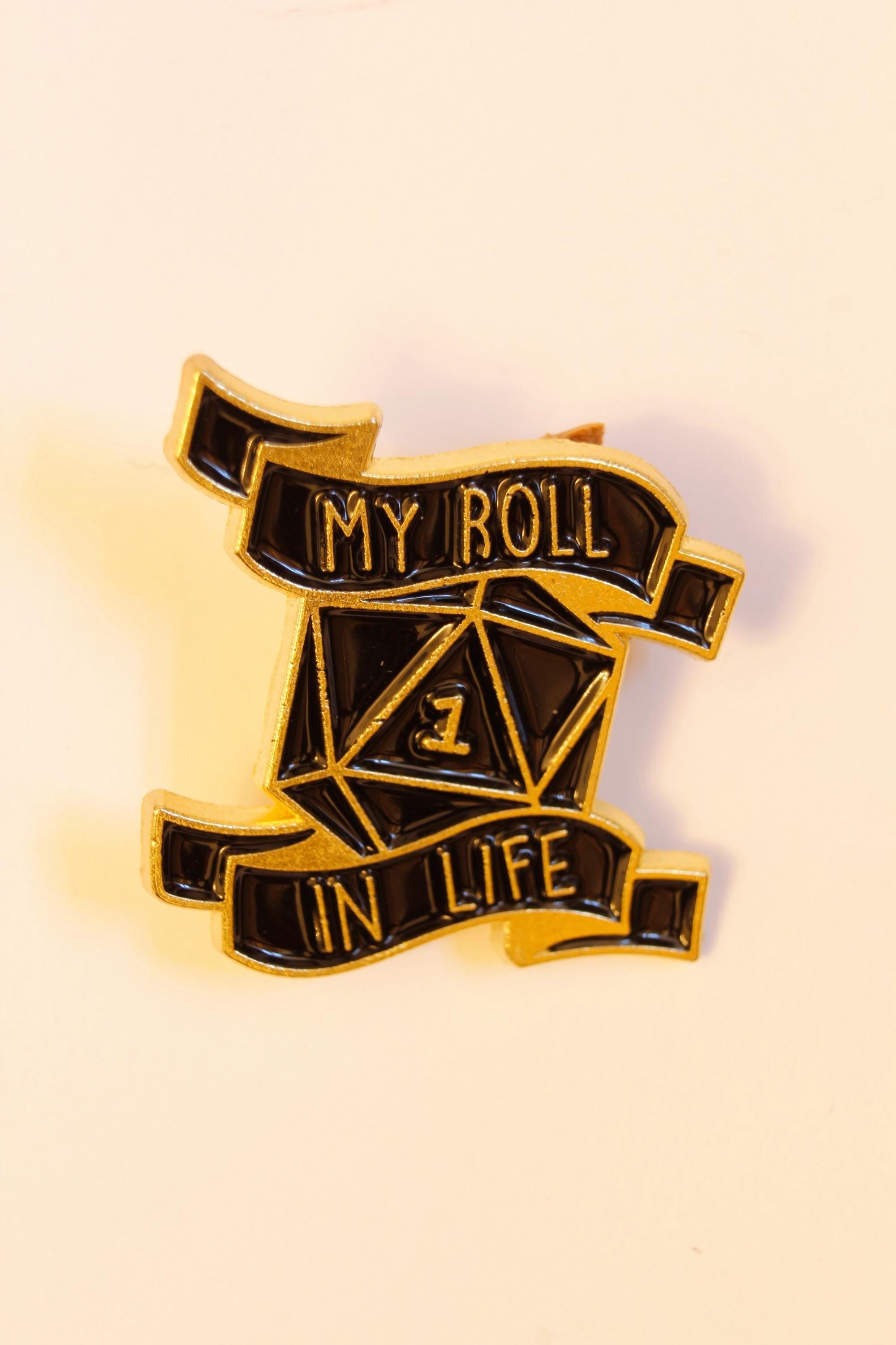D&D Enamel Pin Dice Badge Tabletop RPG Badge Dungeons and Dragons Gift for Gamers