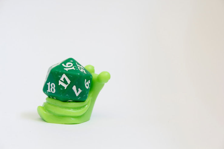 Green Snail D20 Dice Holder