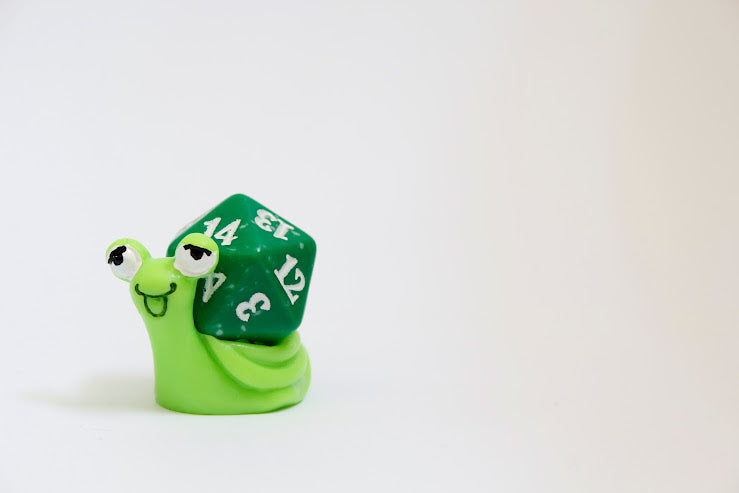 Green Snail D20 Dice Holder