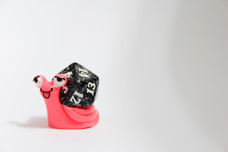 Pink Snail D20 Dice Holder