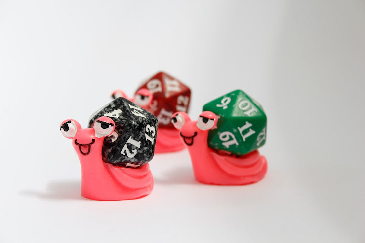 Pink Snail D20 Dice Holder