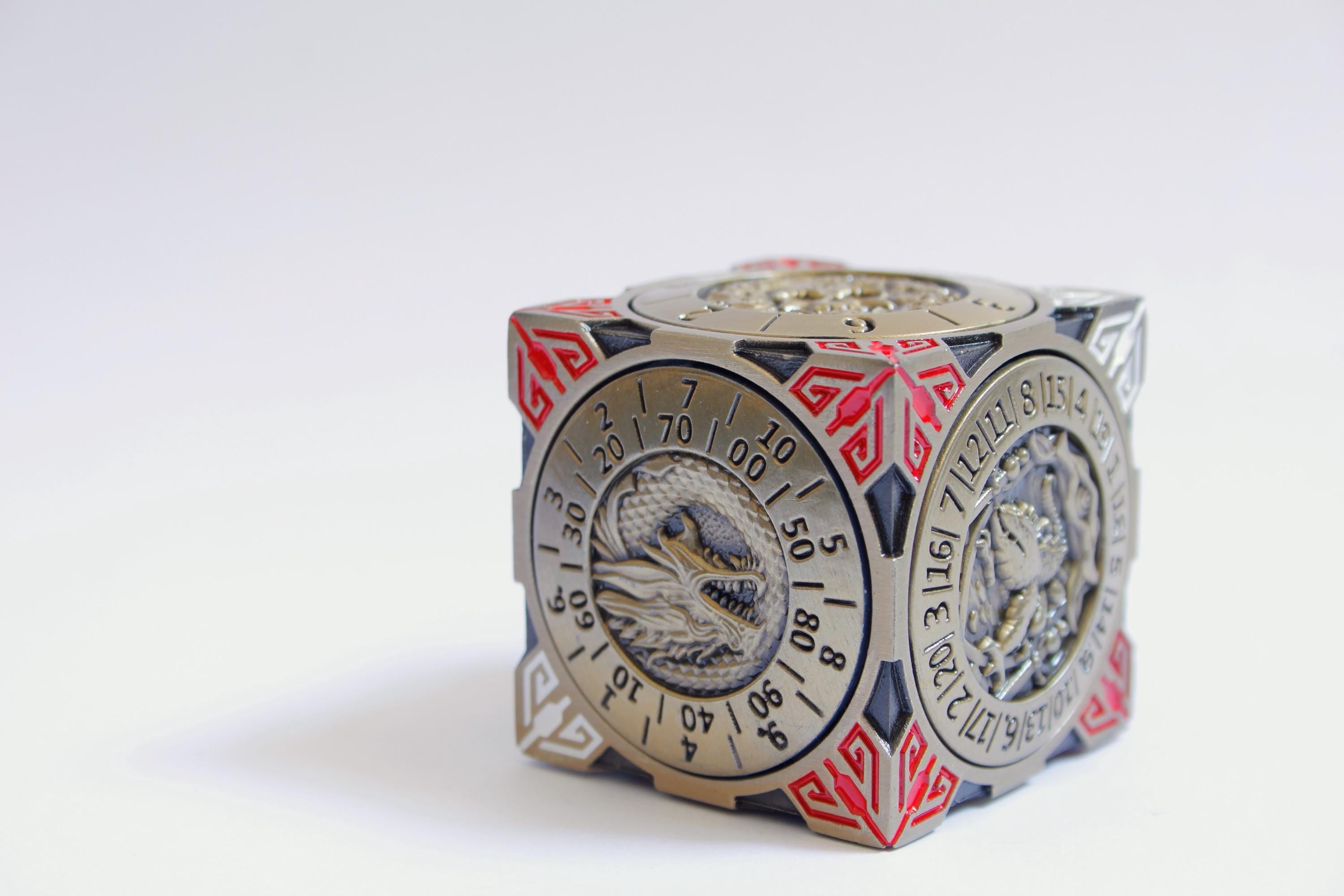 Metal Rotating D20 Dice Spinner DnD Dice Alternative Tabletop RPG Dice Roller Dungeon Master Accessory Unique D&D Gift