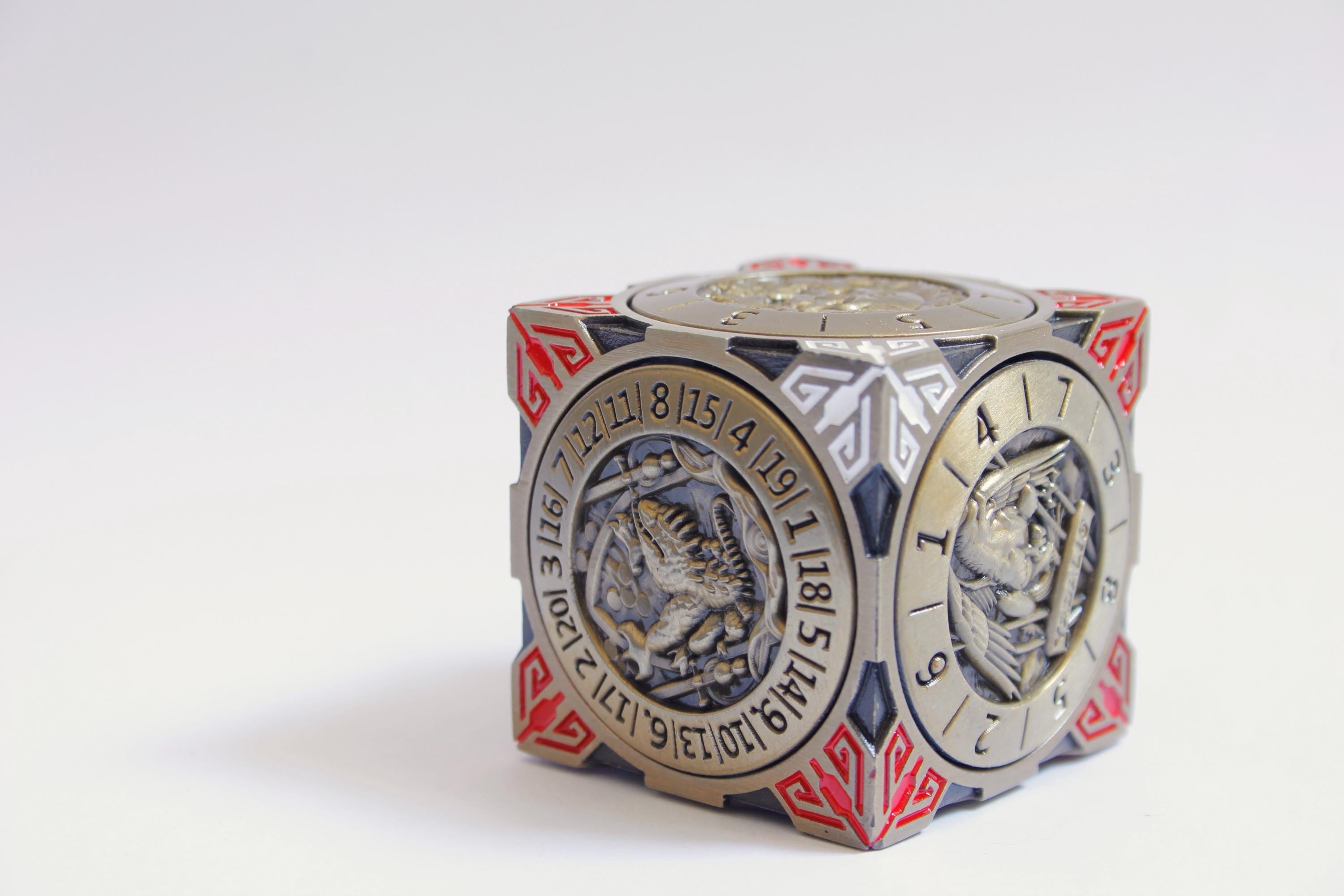 Metal Rotating D20 Dice Spinner DnD Dice Alternative Tabletop RPG Dice Roller Dungeon Master Accessory Unique D&D Gift